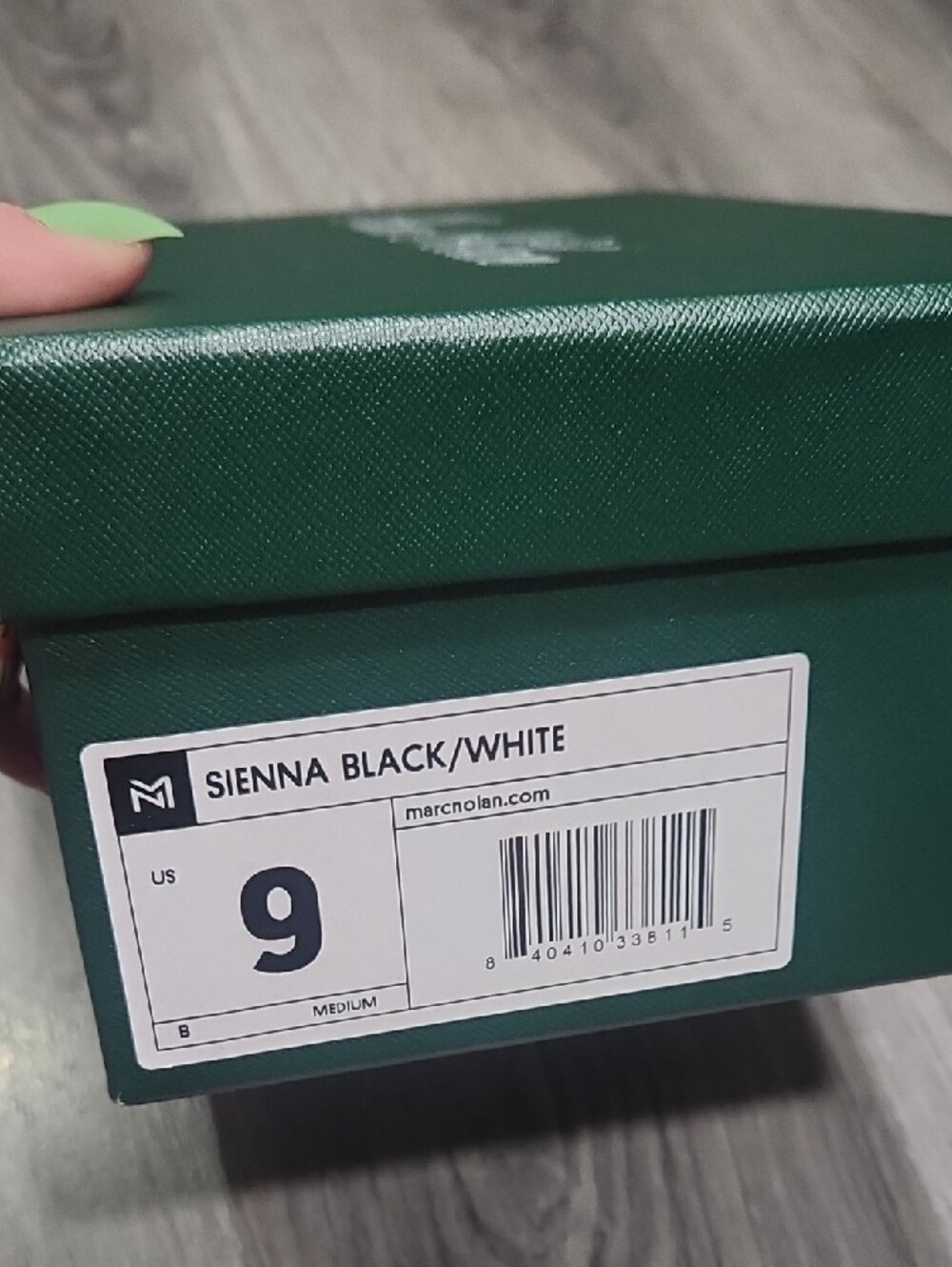NIB Marc Nolan Sienna Black & White Tassel Leather Slide Heels - Picture 7 of 7
